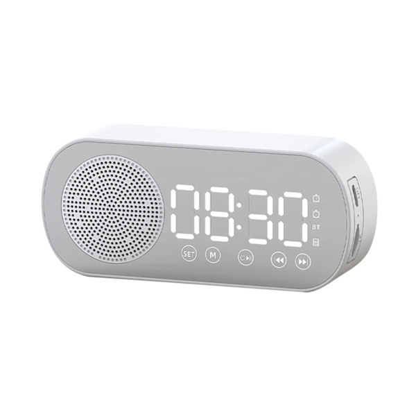 Multifunctional Wireless Bluetooth Speaker Clock Dual Alarm Support TF Card FM Radio Soundbar HIFI Music Box Soundbar