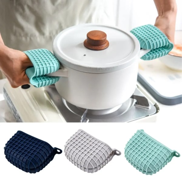 1pcs Kitchen Silicone Heat Resistant Gloves Clips Insulation Non Stick Anti-slip Pot Bowel Holder Clip Cooking Baking Oven Mitts