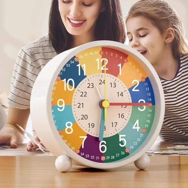 Children Educational Alarm Clock Bedroom Children Room Desktop Early Education Small Alarm Clock Mute Children Clock USB Charge