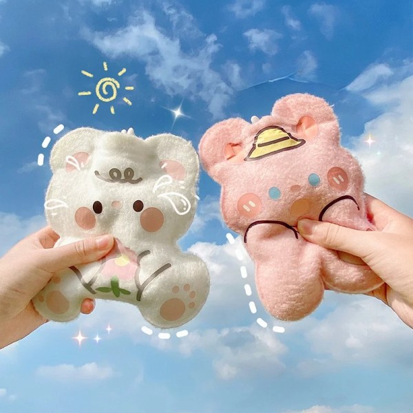 Cartoon Hot Water Bottle Mini Portable PO Plush Washable Water Filled Explosion-proof Portable Girl Warm Hand Warmer Bag