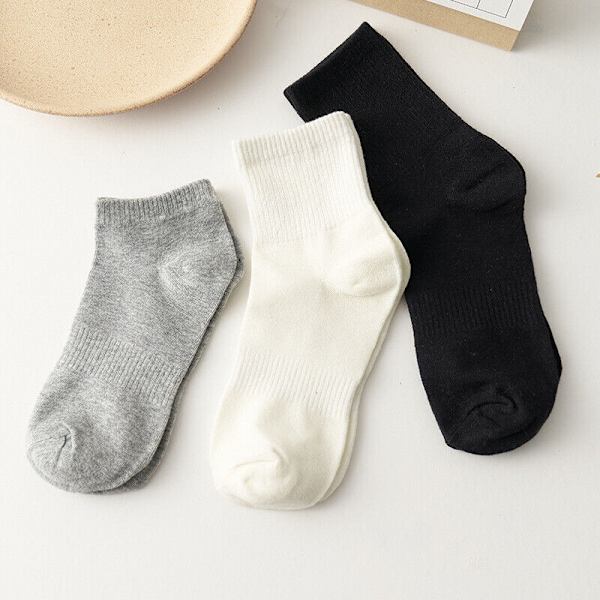 5 Pairs Thin Odorproof Sweat Absorbing Cotton Basketball Sports Medium Socks