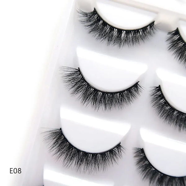 5 pairs makeup eyelashes soft fluffy lashes false eyelashes dramatic 3d mink lashes lash extension make up cilio faux cils E-08
