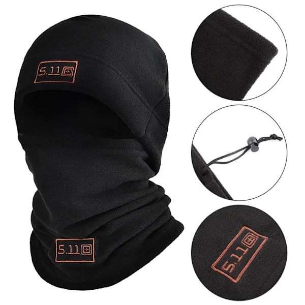 Balaclavas Vinter Anti-kall mössa Polar Fleece Tjock Värme Keps för män Kvinnor Huvudbonader Cykling Vindtät mössa Scarf