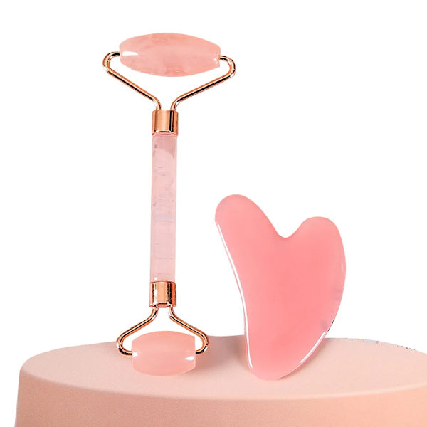 Premium Jade Roller and Gua Sha Set for Facial Beauty - Resin Massager for Face, Eyes, Neck - Reduce Fine Lines and Wrinkles