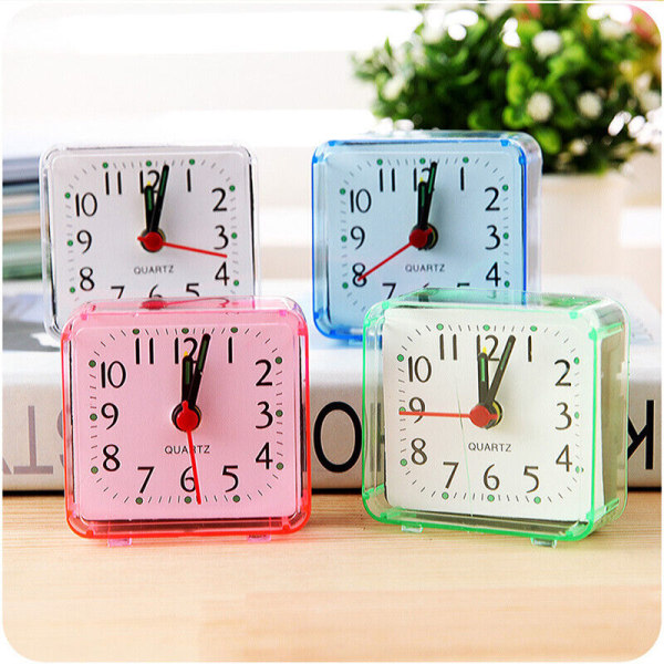 Cute Student Alarm Clock Square Bedside Compact Clock Desktop Decor Clodn u