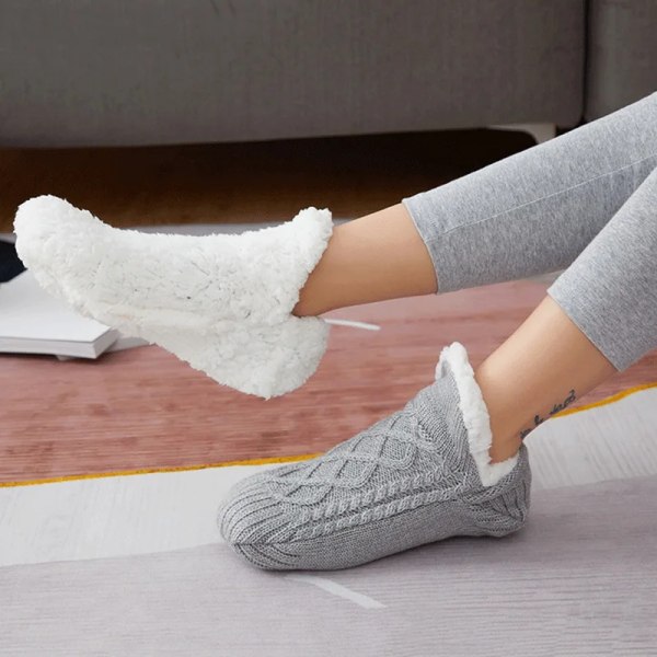 Mens Thermal Socks Winter Warm Short Cotton Thick Plus Velvet Home Sleeping Socks Soft Anti Slip Floor Sock Male Slippers Gift