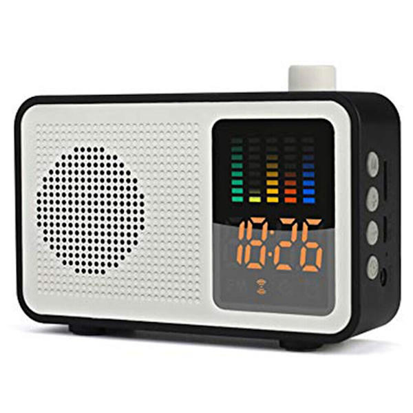 Alarm Clock Wireless 2000 mAh Wood Color Bluetooth Speaker FM AUX LED Portable