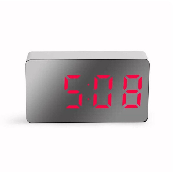 LED Mirror Watch Travel Alarm Clock Electronic Digital Alarm Car Watch Portable-