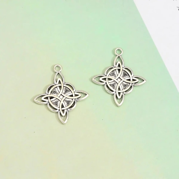 12/20pcs Mixed Celtic Protection Amulets Wiccan Charms Witch Knot Irish Witchcraft Pendants Diy Earring Jewelry Making Supplies