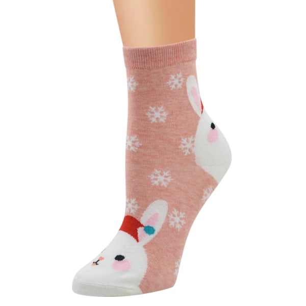 Women's Animal Cotton Socks Autumn Winter Cartoon Rabbit Sheep Fox Bear Patterned Tube Socks Female Ladies Funny Sock