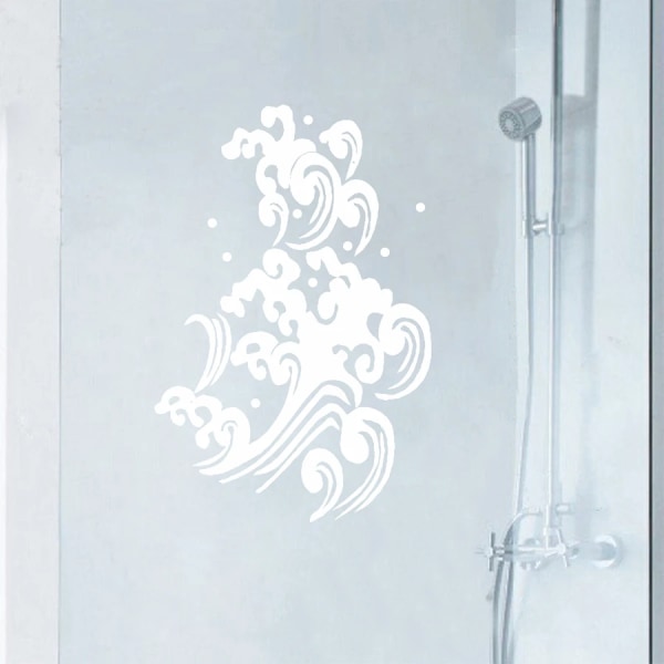 60x36cm Sea waves Vinyl Wall Decal Stickers for wall bathroom glass Waves decoration ,JP005