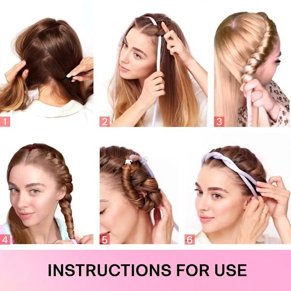 Heatless Curling Rod No Heat Silk Curls Ribbon Heatless Wave Rod Headband Lazy Curls Sleeping Soft Curling Hair Styling Tool
