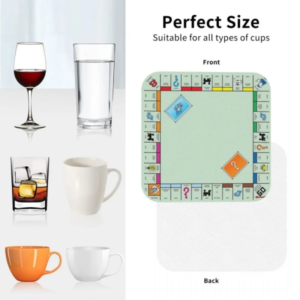 Board Game Board- Monopoly Coasters Dining Table Mat Utensils For Kitchen Induction Mat For Drying Dishes Mat Coffee Mat Hot Pad
