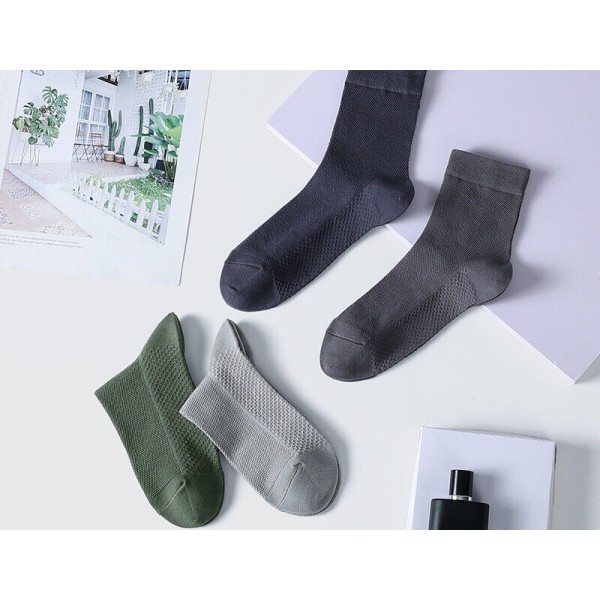 6 Pairs of socks Men's cotton deodorant wicking fall mid-tube stockings