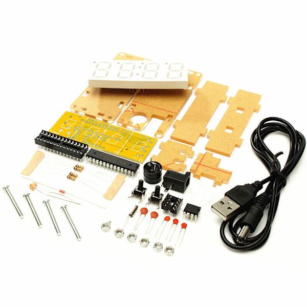 Green LED Electronic Clock Microcontrolle