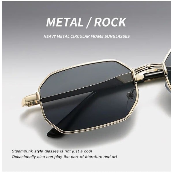 Narrow Men's Sunglasses Fashion Rectangle Women Metal Luxury Brand Sun Glasses 2