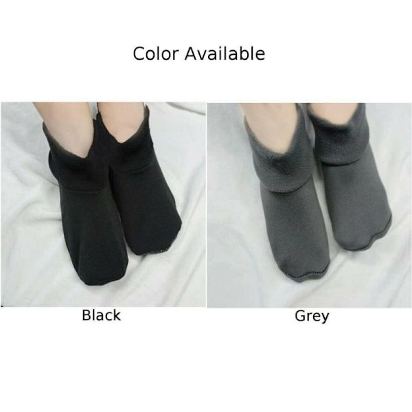 1Pair Winter Warm Soft Fleece Thick Bed Sock Non-Slip Slipper Floor Socks Indoor