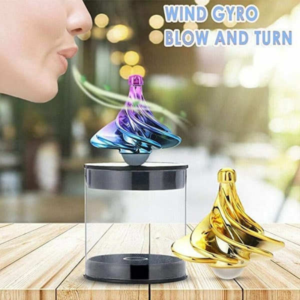Wind Gyro Based Spinning Tops Decompression Spinner Desktop Stress Relief Toys