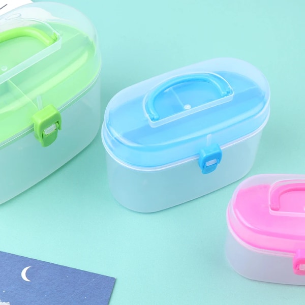 TLKKUE Plastic Transparent Storage Box For Sewing Embroidery Tools Organizer Case Nail Art Battery Screw Case Beads Container
