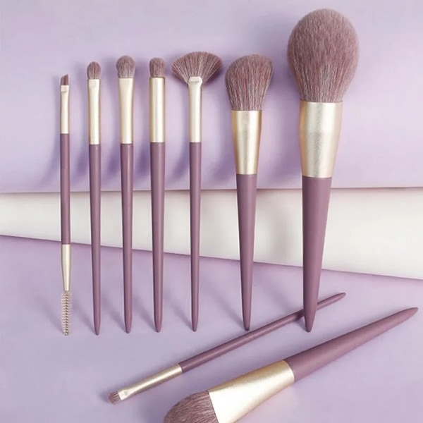 9Pcs Soft Fluffy Makeup Brushes Set Eye Shadow Foundation Brush Powder Blush Blending Women Cosmetic Brush Beauty MakeUp Tool