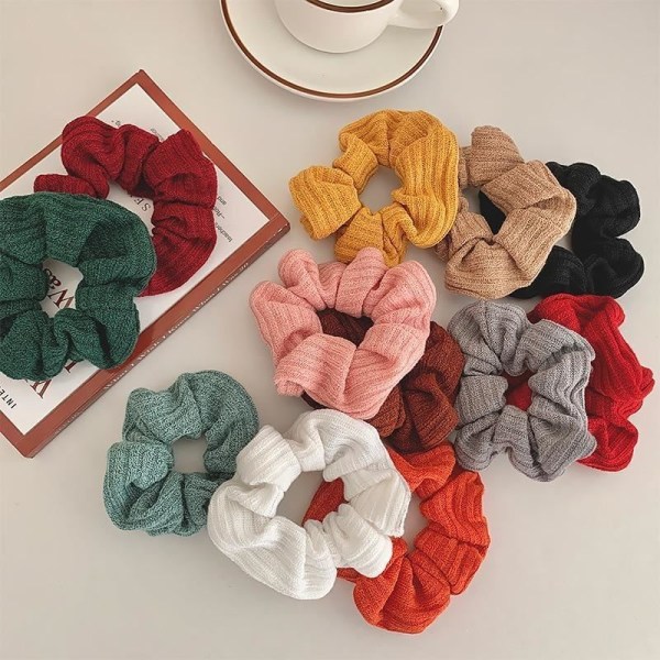 Women Hair Tie Striped Hair Loop Hair Ring Autumn Scrunchies Headwear Girl