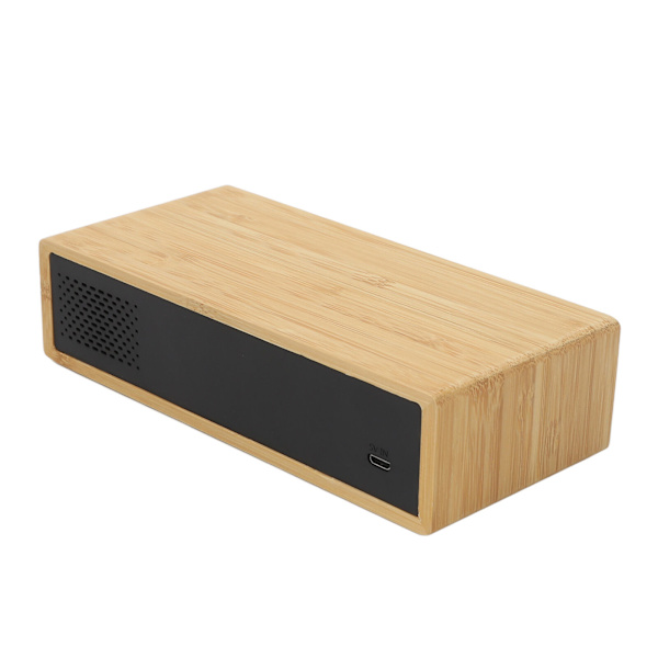 Bamboo Digital Alarm Clock Bedside Alarm Clock - Wireless Charging 3