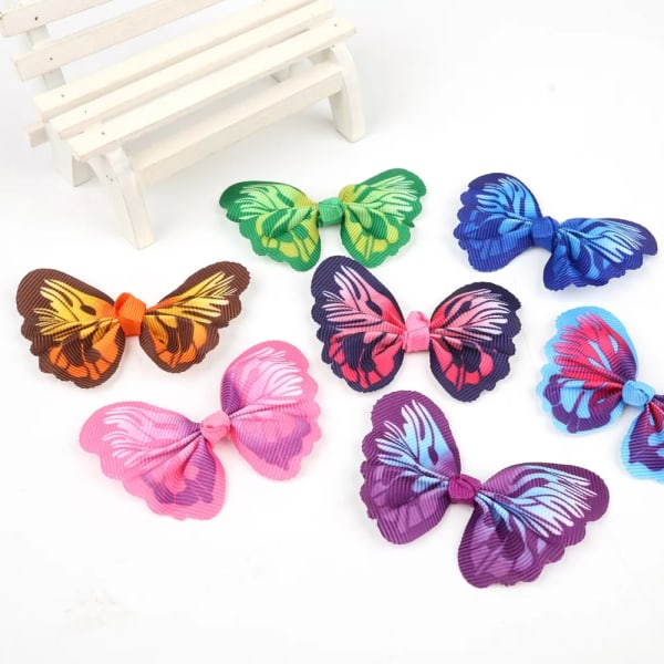 100pcs Multi Style Silk Bow-Knot Mini Rosette for Home Wedding Party Ribbon Cake Clothing Decoration Scrapbooking DIY Crafts Supplies