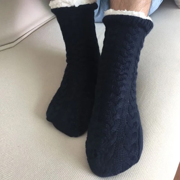 Mens Home Thermal Socks Winter Warm Short Cotton Thick Sleeping Soft Fluffy Slip Non Floor house fuzzy slipper Sock Male Grip