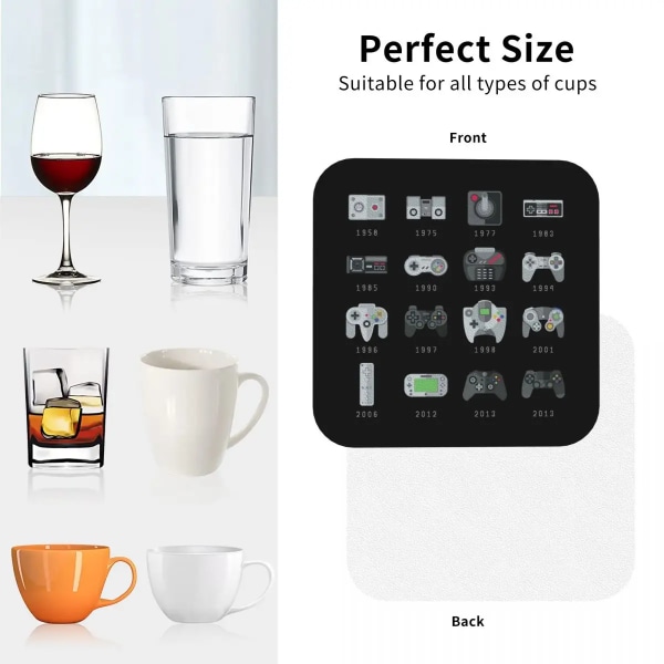 Geek Gaming Controllers Coaster Table Mat For Dining Table Mats Kitchen Induction Mat For Drying Dishes Mat Coffee Mat Hot Pad