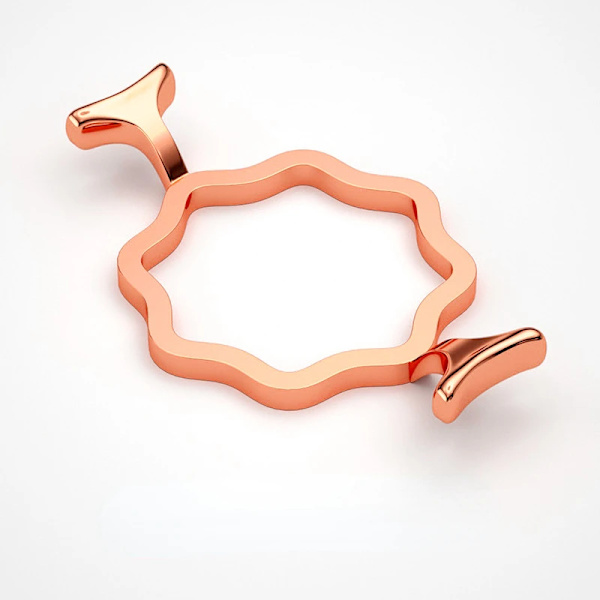 New Rose Golden Ring Shape Holder Lacquer Stamp Mold Seal Head Wax Grain Setter Scrapbooking Postcard Decoration Tool
