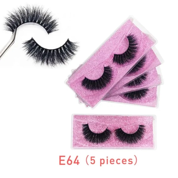 5Pairs 3D Mink Wholesale Eyelashes Lashes Handmade Fluffy Dramatic Lashes Cruelty Free False Eyelashes Makeup Lashes