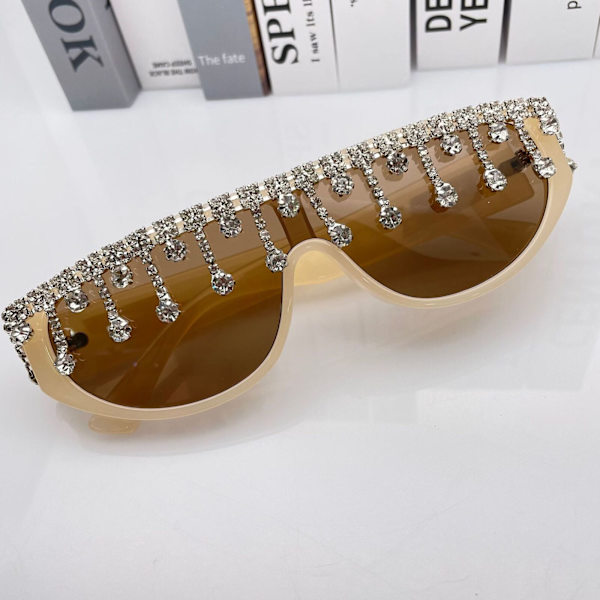 Womens Sunglasses UV Bling Tassel Rhinestone Elegant Personalized For Party C