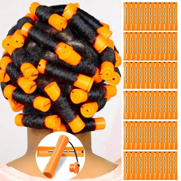 10pcs Hair Cold Roller Heatless Curling Curlers Hair Heatless Curling Rods Magic Hair Curlers Without Heat Wave Curly Perm Rods