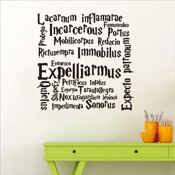 Harry Wall Quote Sticker For Kids - Castle Movie Spells Vinyl wall art decals