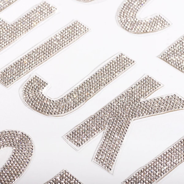 26 Letters Rhinestones Alphabet ABC Iron On Patches Shining Badges For DIY Handmade Dress Jeans Appliques Decoration