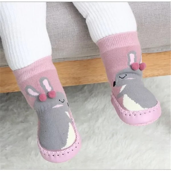 Toddler Indoor Sock Shoes Newborn Baby Socks Winter Thick Cotton Baby Girl Sock with Rubber Soles Infant Animal Funny Sock