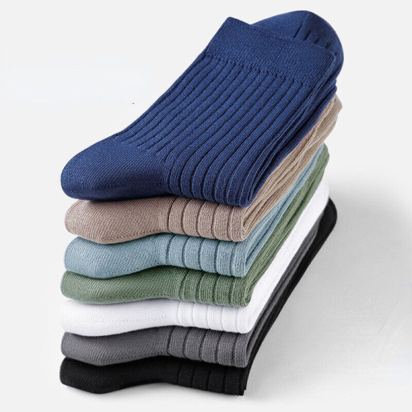 2 Pairs Men's Classic Business Pure Cotton Socks Pure Cotton Casual Socks