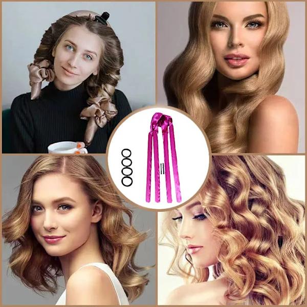 Heatless Curling Rod Headband No Heat Hair Curler Lazy Hair Rollers Silk Ribbon Curls Sleeping Wave Formers Hair Styling Tools