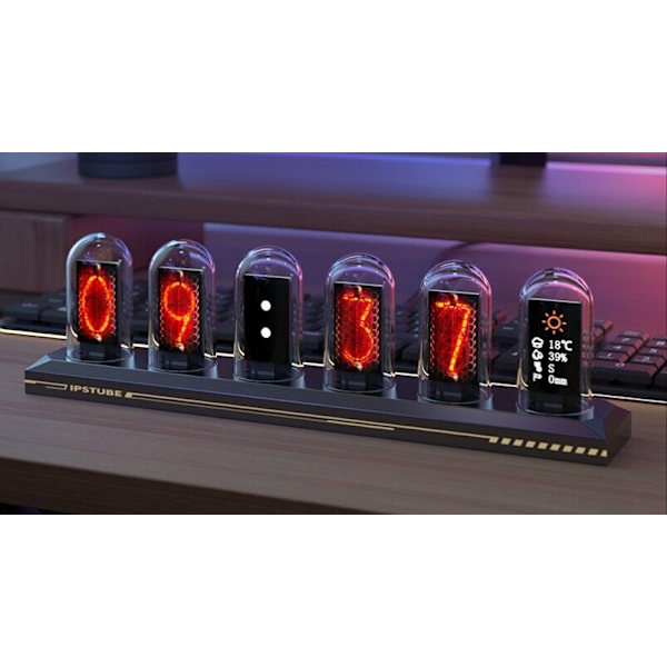 2023 New Nixie Tube Clock Micro RGB USB Musical Temp APP Control Christmas Gift