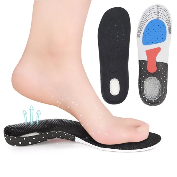 Silicone Sport Insoles Orthotic Arch Support Sport Shoe Pad Running Gel Insoles Men Women Orthotic Breathable Running Cushion