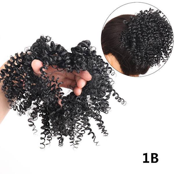 Synthetic Messy Bun Hair piece for Women Elastic Afro Curly Scrunchies Extension