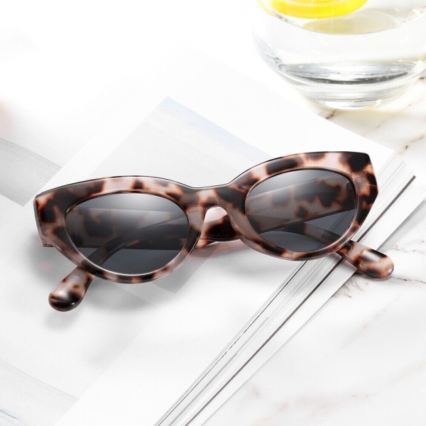 Cat Eye Polarized Sunglasses For Women Narrow Trendy Vintage Shade Vacation