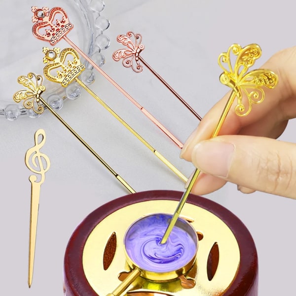 Lacquer Stirring Rod Crown Stirring Rod Lacquer Seal Tool Accessories Tweezer Note Stirring Rod Wax Burning Stirring Spoon