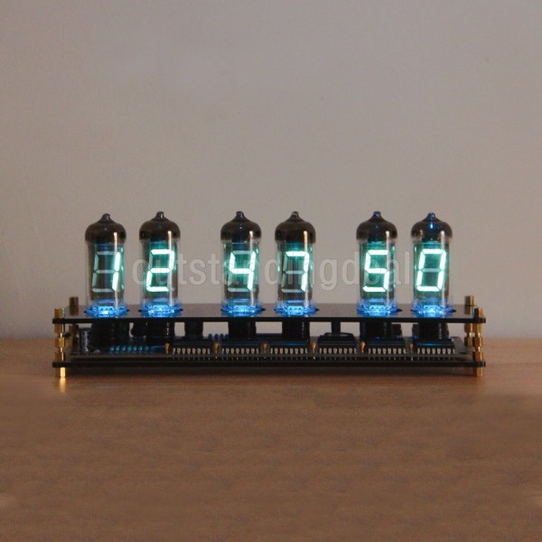 IV11 VFD Clock Fluorescent Tube Clock 6 Colors Light Time Date Temperature os67