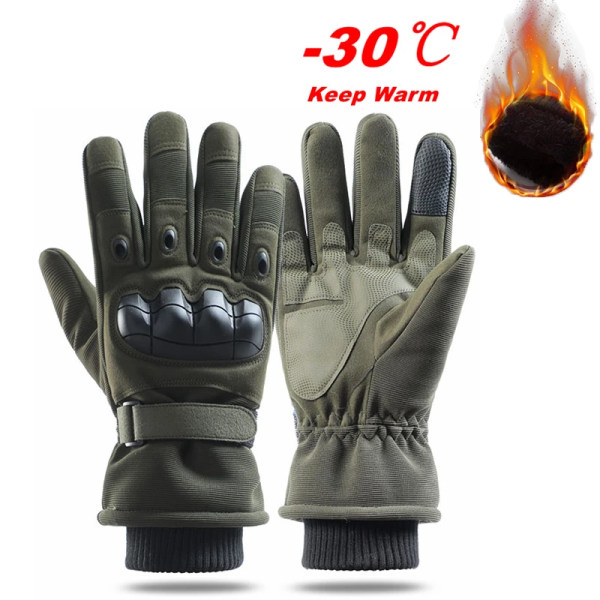 Full Finger Winter Warm Tactical Gloves Military Combat Touch Screen Thermal Gloves Outdoor Skiing Hunting Protective Gloves Men