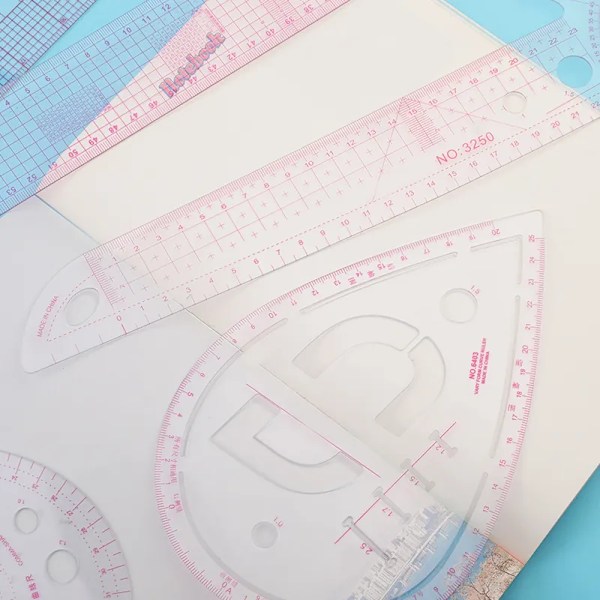 Nonvor Multifunctional French Curve Ruler Soft Plastic Patchwork Ruler Measure Dressmaking Drawing Template Craft Sewing Tools