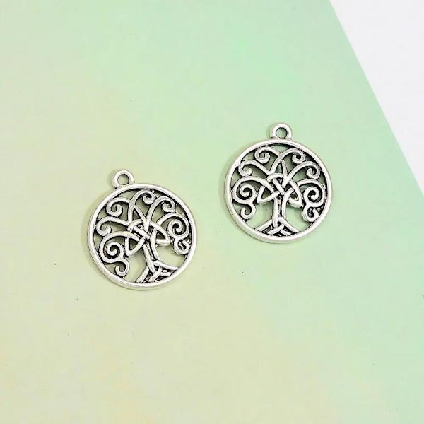 12/20pcs Mixed Celtic Protection Amulets Wiccan Charms Witch Knot Irish Witchcraft Pendants Diy Earring Jewelry Making Supplies