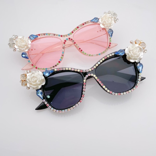 Sunglasses U1V400 Bling Rose Rhinestone Elegant Personalized For Party U1