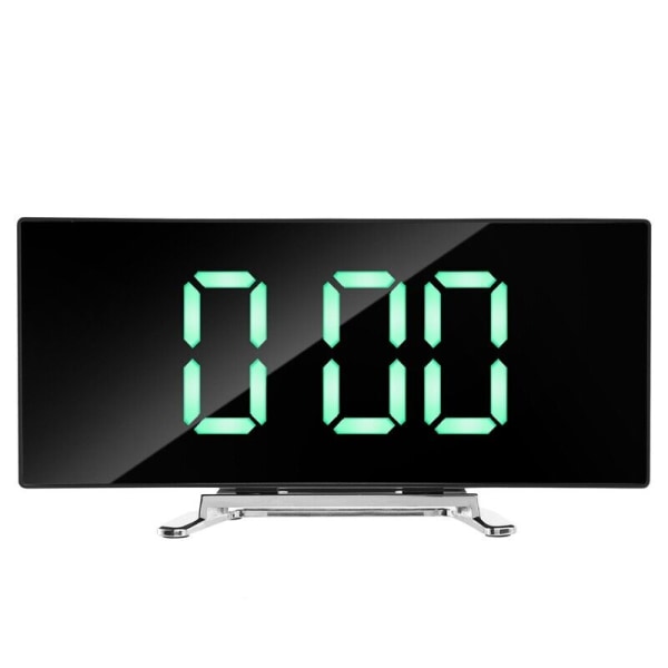 Di, Green  Number Clock,   Alarm Clock,Snooze Function,12/24 Hour, USB Port I2U6