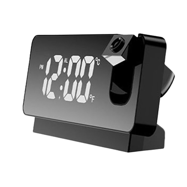 LED Digital Projector Projector Snooze Dual Alarm Clock 12/24H Timer USB-
